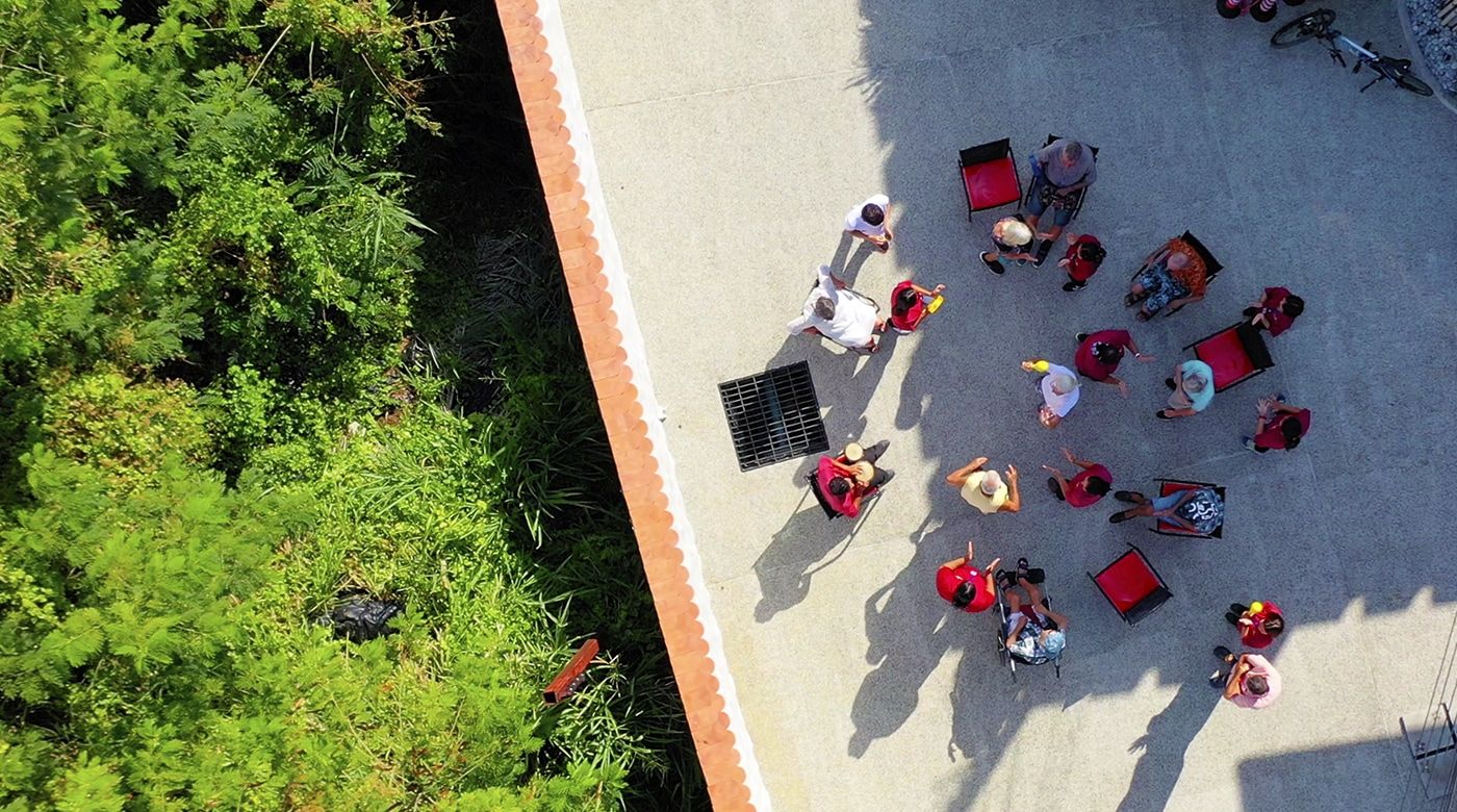 drone view from the top